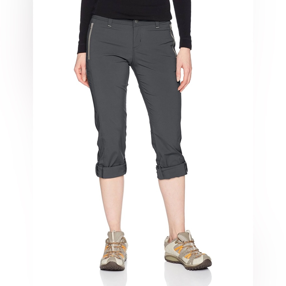 Prana Aria Pant Roll Up Convertible Utility Outdoor Hiking Coal Grey 12 - Picture 3 of 11